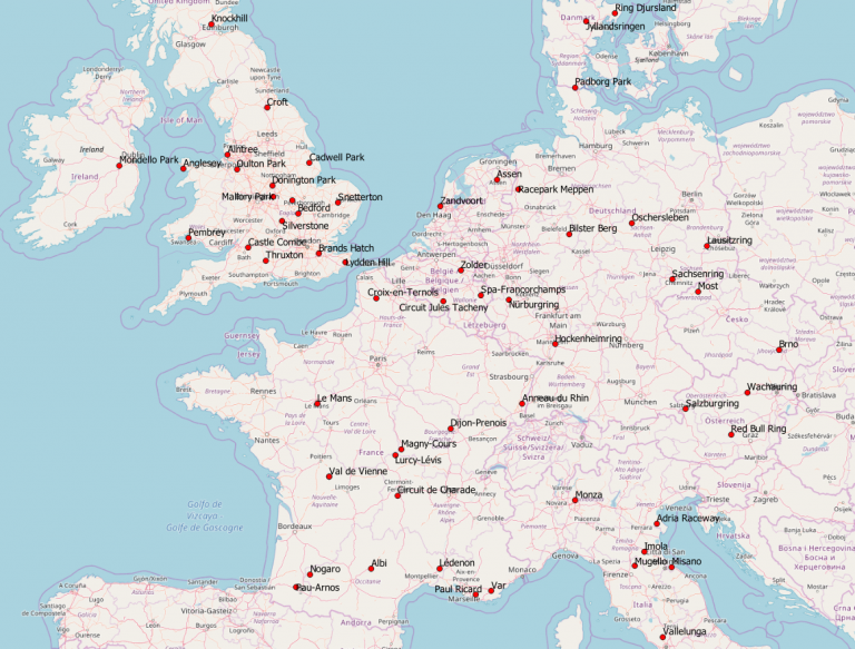 Rennstrecken - TRACKTOOL.NL